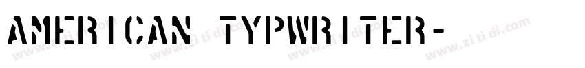 American typwriter字体转换
